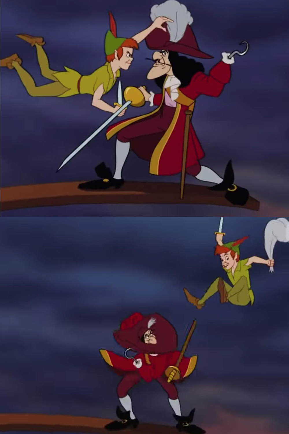  Đang giao chiến mà Hook cất vũ khí thảo nào thua Peter Pan (Ảnh Disney)