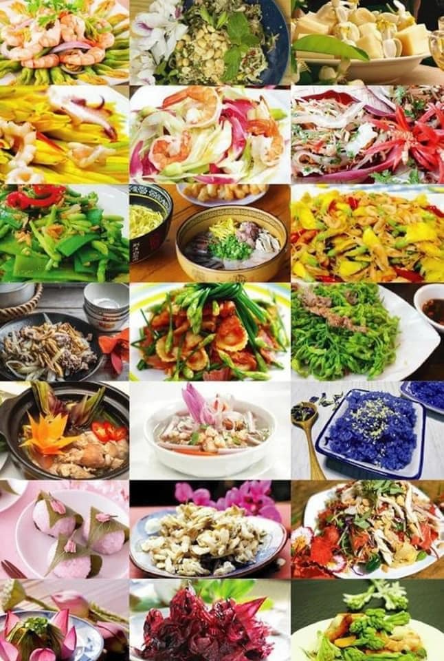 
Hoa trong ẩm thực Việt được sử dụng đa dạng và phong phú. (Ảnh: Thanh Niên).