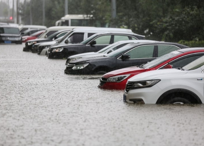  
Cảnh ngập lụt sau những trận mưa lớn ở tỉnh Sơn Đông, Trung Quốc, ngày 14/8/2020. (Ảnh: Tân Hoa Xã)