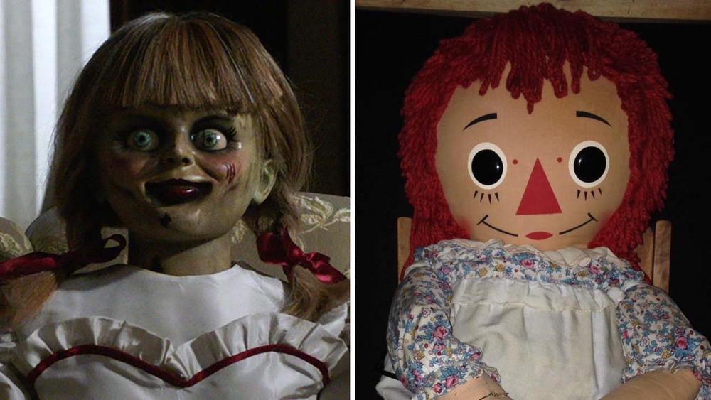  
Annabelle phiên bản phim (bên trái) và bản thật (bên phải). (Ảnh: Reddit)