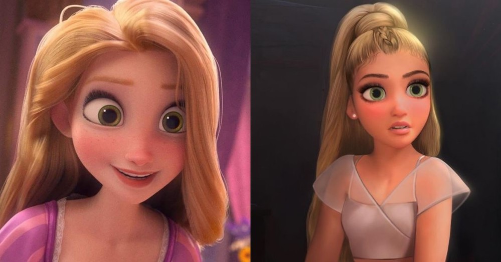  
Rapunzel "hiện đại" có phần nhợt nhạt hơn bản gốc. (Ảnh: @vanotyarts)