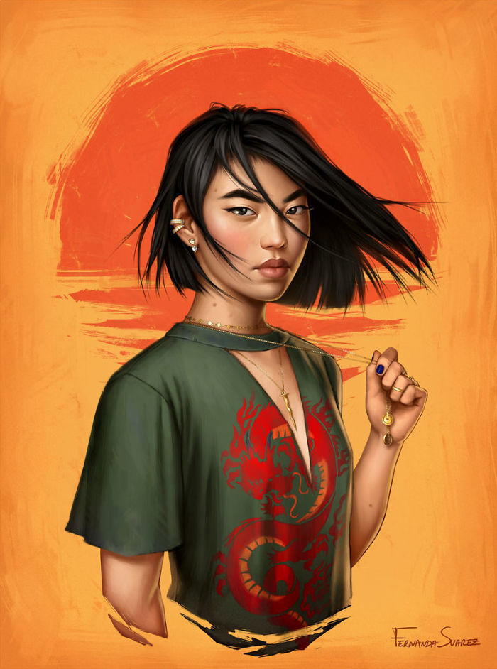  
Mulan thì trông như một "chị đại" thứ thiệt (Ảnh: Fernanda Suarez)
