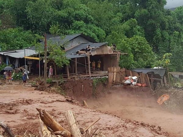  
Huyện Nậm Pồ, tỉnh Điện Biên sau khi mưa bão tràn qua. (Ảnh: Điện Biên Online).