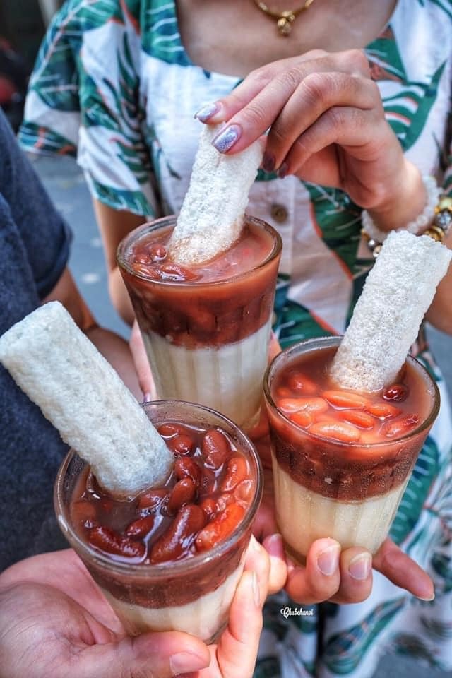 
Sữa chua đậu đỏ, món ăn cực hot trong mùa Thất tịch năm nay. (Ảnh: Instagram).