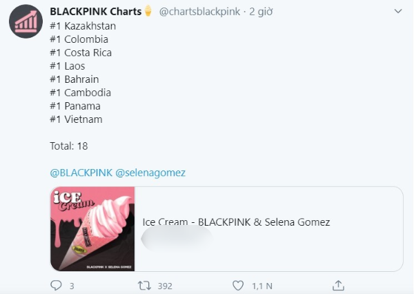  
8 quốc gia mới mà BLACKPINK vừa chinh phục vị trí No.1 iTunes (Ảnh chụp màn hình)