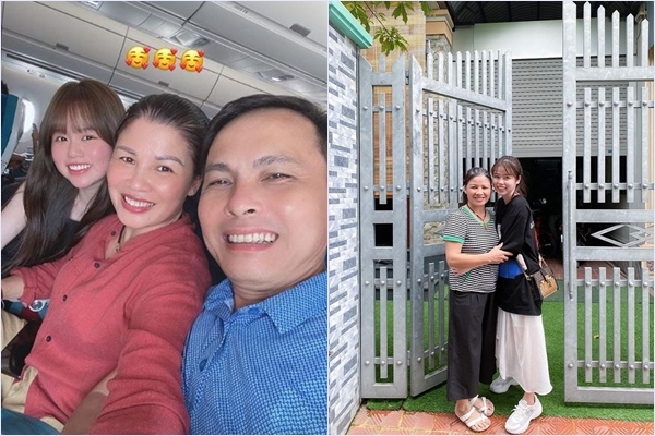 
Huỳnh Anh thường xuyên chụp ảnh cùng gia đình Quang Hải. (Ảnh: IG)