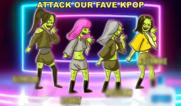 
4 cô gái đều bị sửa tên và "chế" hình thành bộ dạng xanh lè và động tác thì giống hệt vũ đạo của How You Like That. Ảnh: Koreaboo