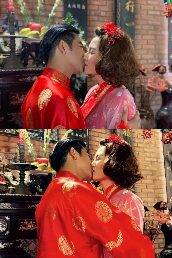  
Hoàng Mập chúc sinh nhật Ngọc Lan bằng hình ảnh hôn giữa cô và Thanh Bình. (Ảnh: 2sao)