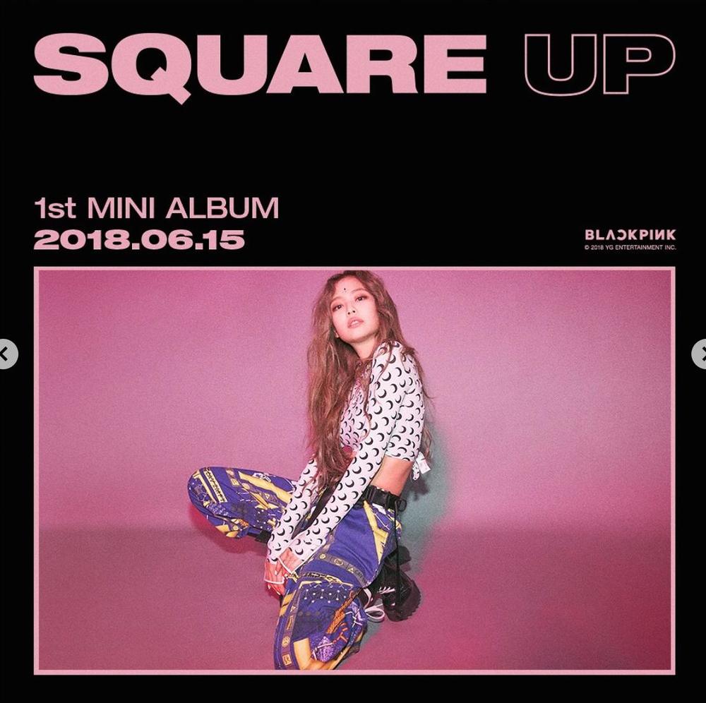 
Khi ra mắt mini album đầu tiên - Square Up, Jennie tiếp tục là thành viên có poster đầu tiên. Ảnh: Instagram
