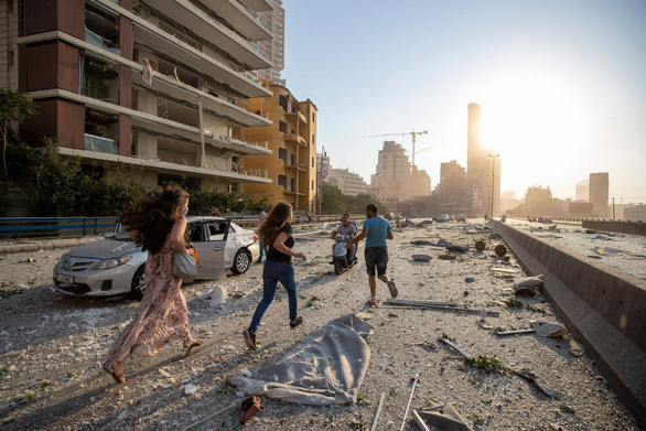  
Quang cảnh còn sót lại ở Beirut. (Ảnh: Reuters)