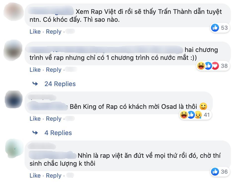
Sự xuất hiện của Trấn Thành cũng là yếu tố để Rap Việt thu hút người xem. Ảnh: Chụp màn hình