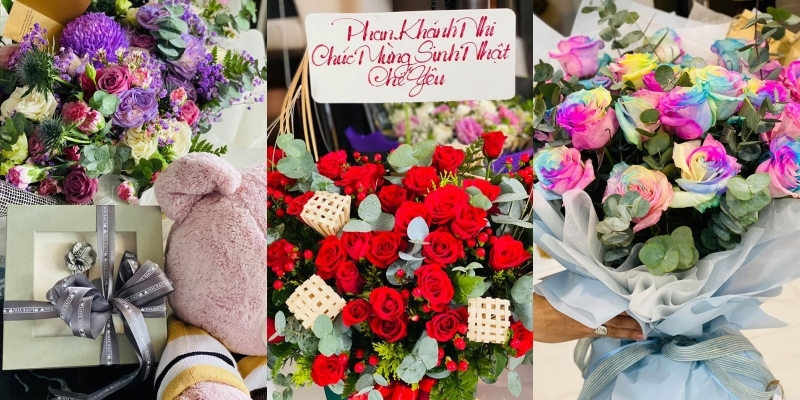  
Rất nhiều bó hoa tươi, rực rỡ được gửi đến Nhật Kim Anh. (Ảnh: FBNV) - Tin sao Viet - Tin tuc sao Viet - Scandal sao Viet - Tin tuc cua Sao - Tin cua Sao