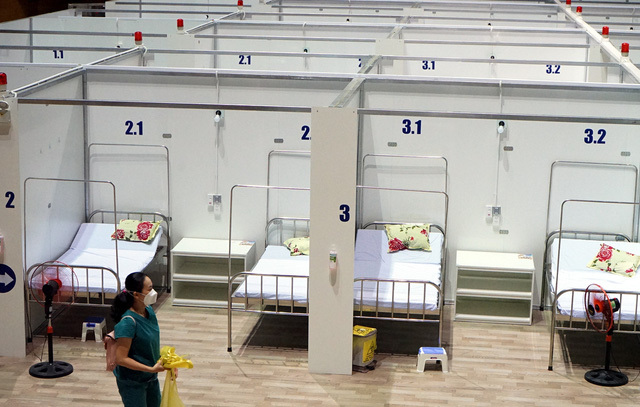 
Bệnh viện dã chiến Tiên Sơn đã được tiến hành thu dọn từ ngày 8/9. (Ảnh: Bộ Y tế)