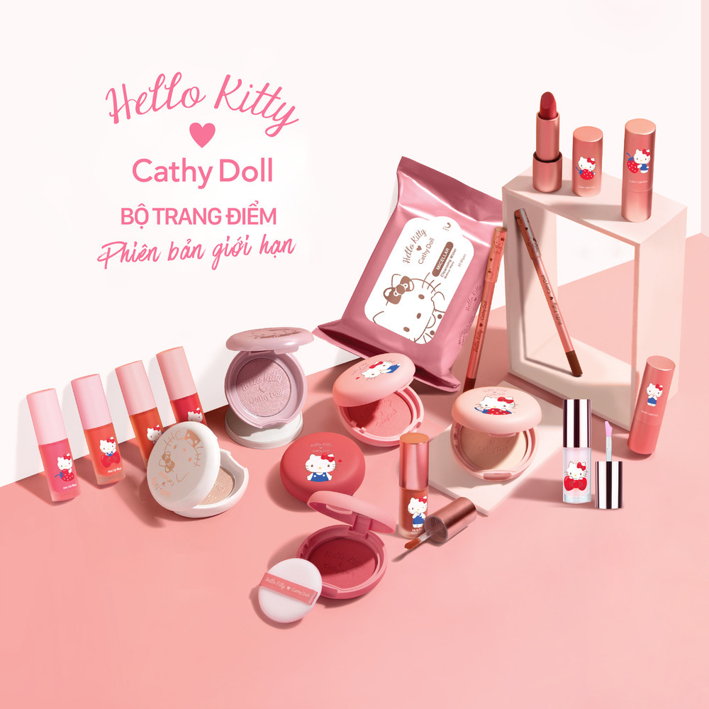  
Bộ trang điểm Cathy Doll x Hello Kitty.