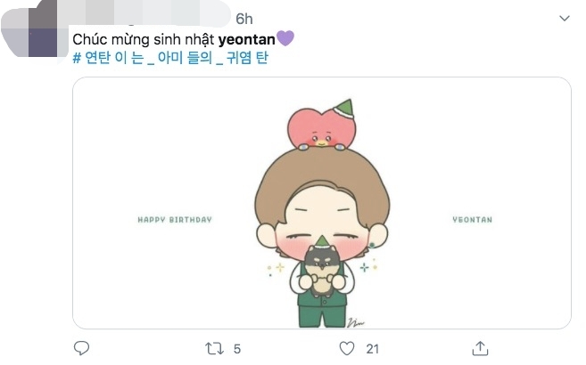 
Fan vẽ tranh tặng Yeontan (Ảnh chụp màn hình)