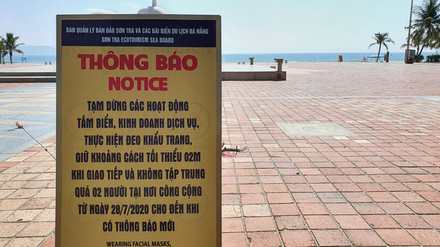  
Khi đợt dịch bùng phát, Đà Nẵng đã ra thông báo ngừng hoạt động tắm biển, kinh doanh dịch vụ. (Ảnh: Thanh Niên)
