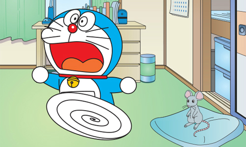  
Doraemon vốn là mèo nhưng thấy chuột là "chạy mất dép" (Ảnh: vnexpress)