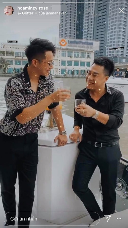  
Matt Liu và Minh Hải trong bữa tiệc du thuyền trước đó. Ảnh: Chụp màn hình - Tin sao Viet - Tin tuc sao Viet - Scandal sao Viet - Tin tuc cua Sao - Tin cua Sao