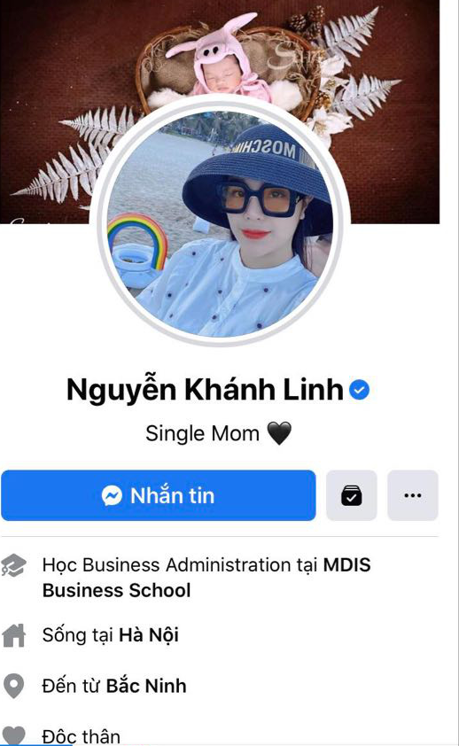 
Khánh Linh để độc thân kèm theo bio "Single Mom" (Ảnh chụp màn hình)