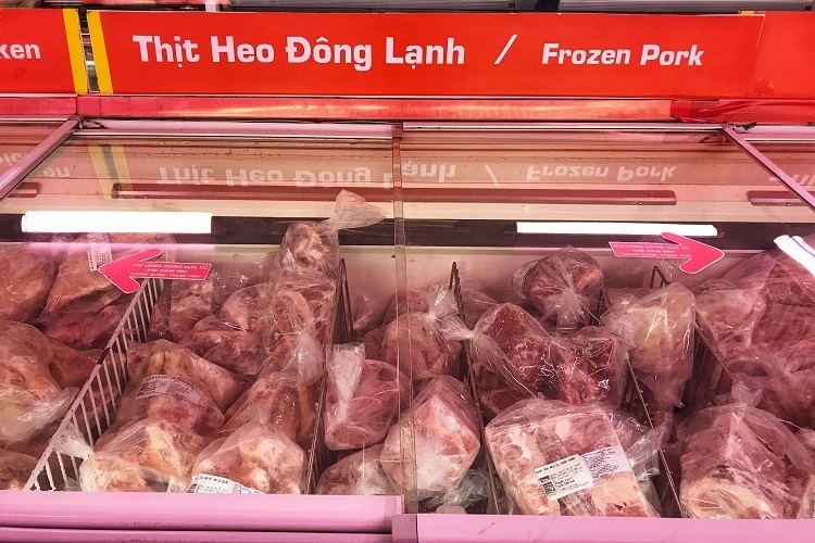 
Thịt lợn được bày bán tại siêu thị (Ảnh: Vietnamnet)