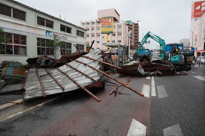 
Sức tàn phá của bão Haishen rất lớn. (Ảnh: AFP).