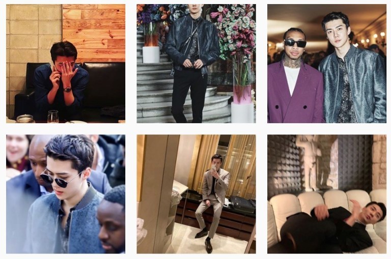 
Sehun hoạt động tích cực trên Instagram cá nhân. Ảnh: Chụp màn hình