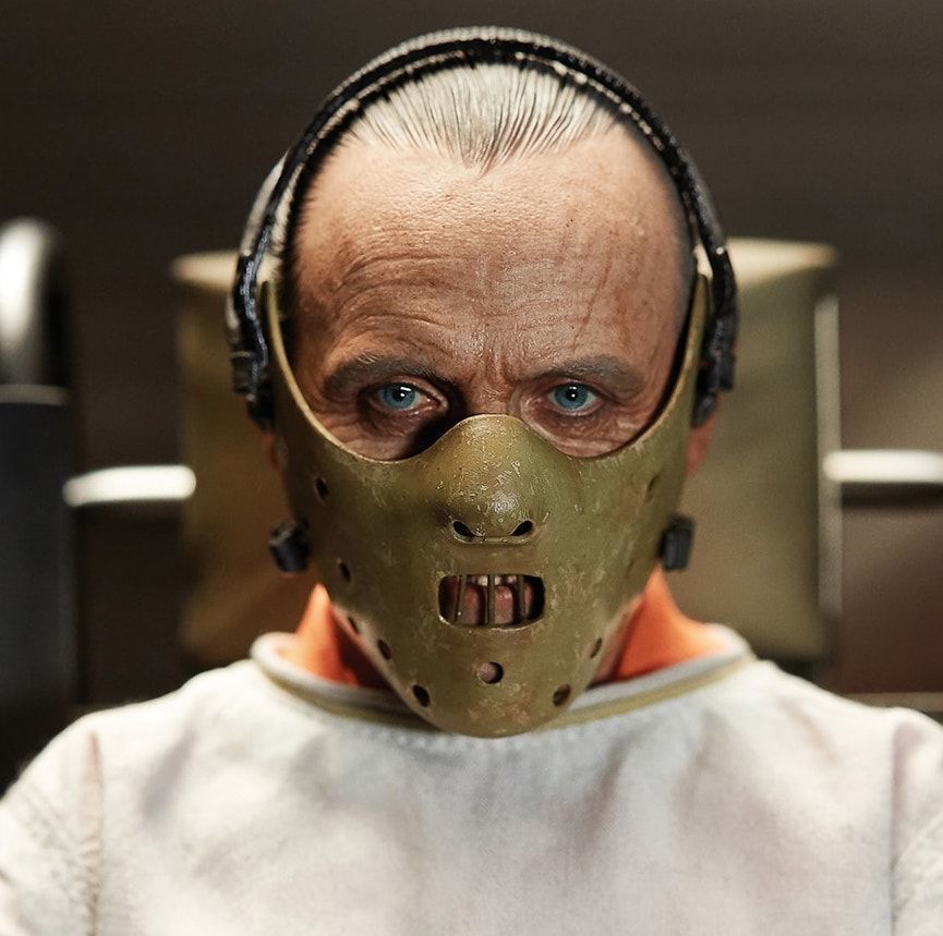  
Hannibal Lecter do Anthony Hopkins thủ vai là vai diễn huyền thoại của Hollywood (Ảnh: Pinterest)