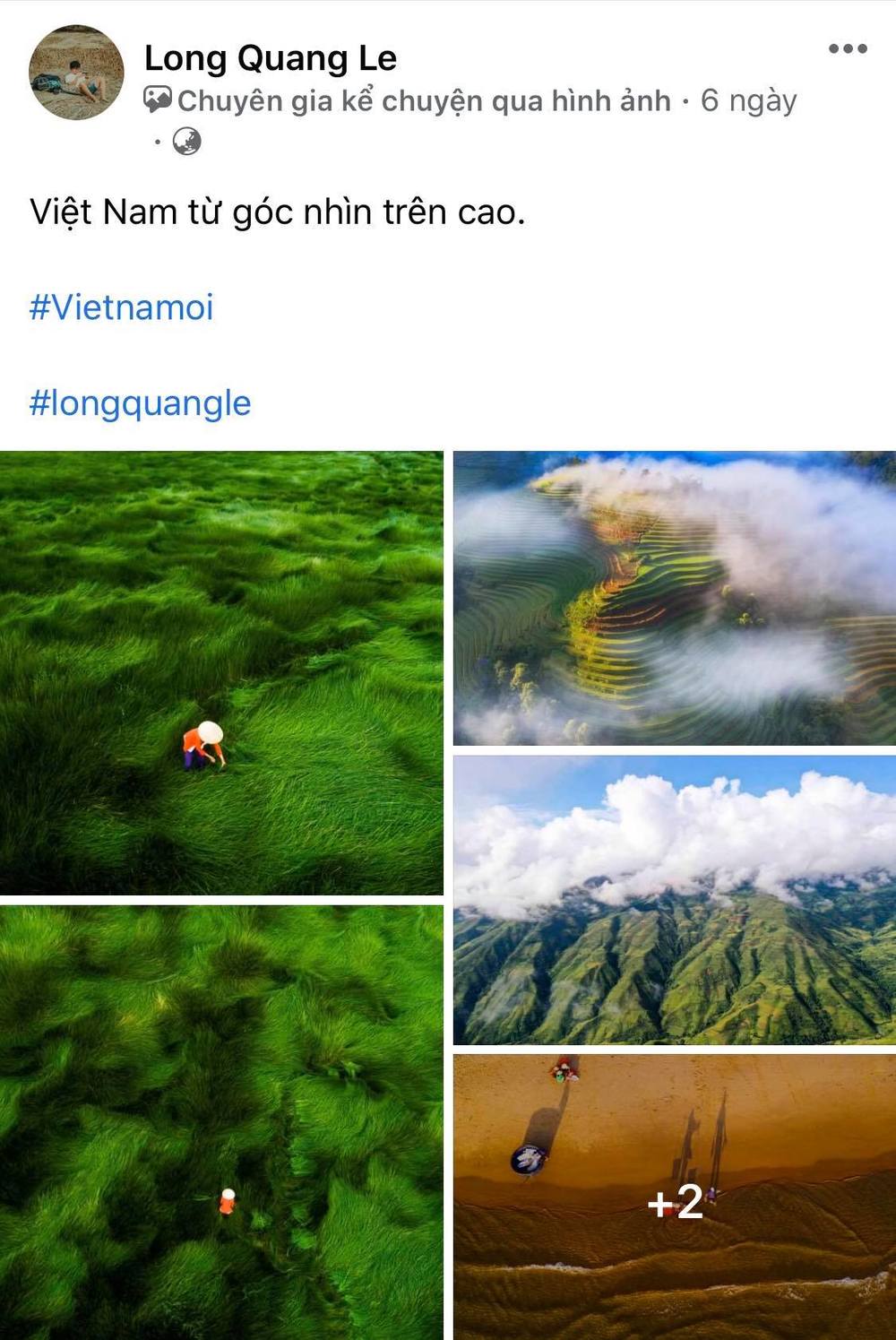  
Bộ ảnh Việt Nam từ góc nhìn trên cao cũng đầy tính nghệ thuật. (Ảnh: Chụp màn hình)