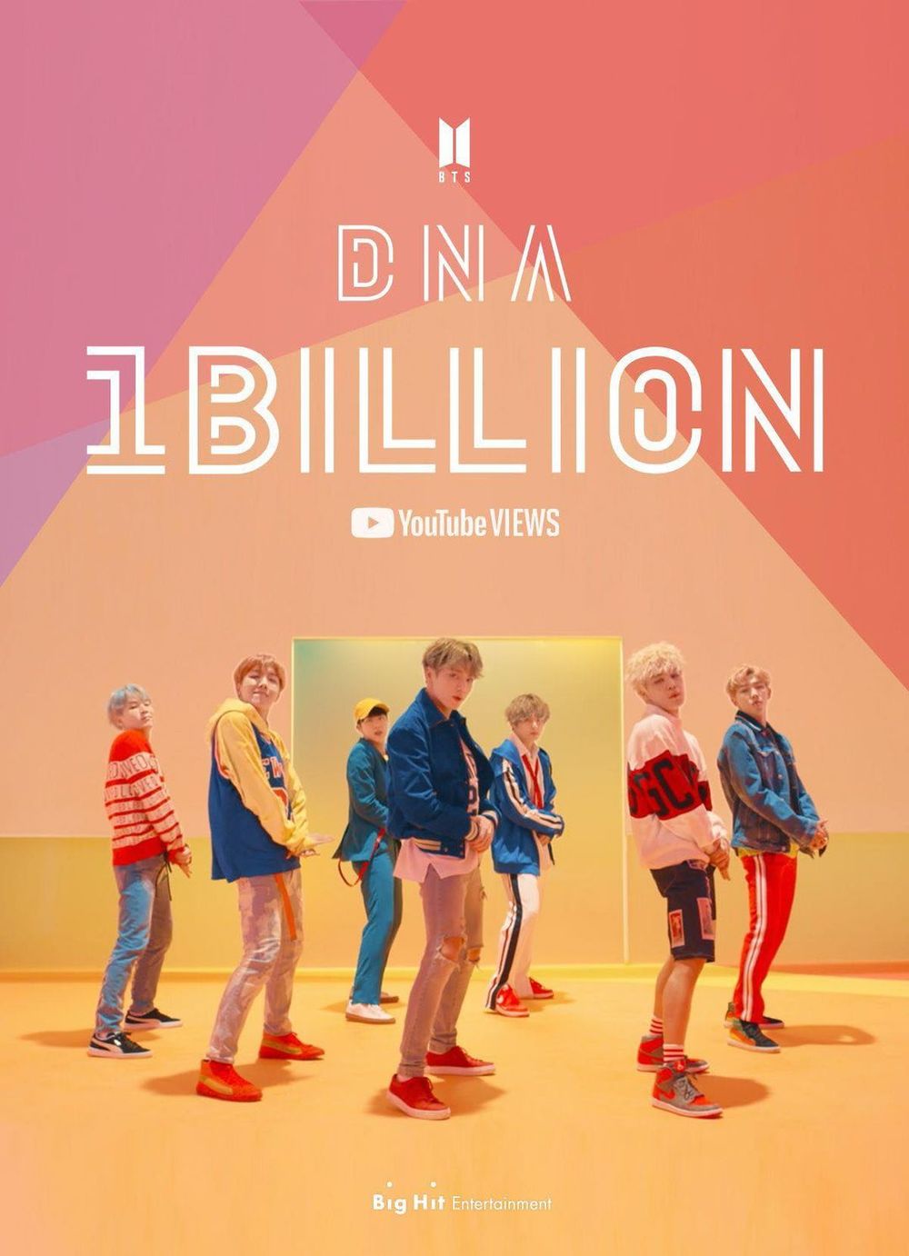  
DNA là MV đầu tiên của BTS chạm đến con số 1 tỷ lượt xem. (Ảnh: Instagram)