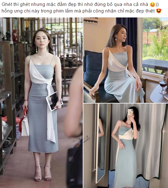 
Chiếc váy đình đám của Quỳnh Nga từng trở thành "hot trend" trên các cửa hàng thời trang online. (Ảnh: Chụp màn hình)