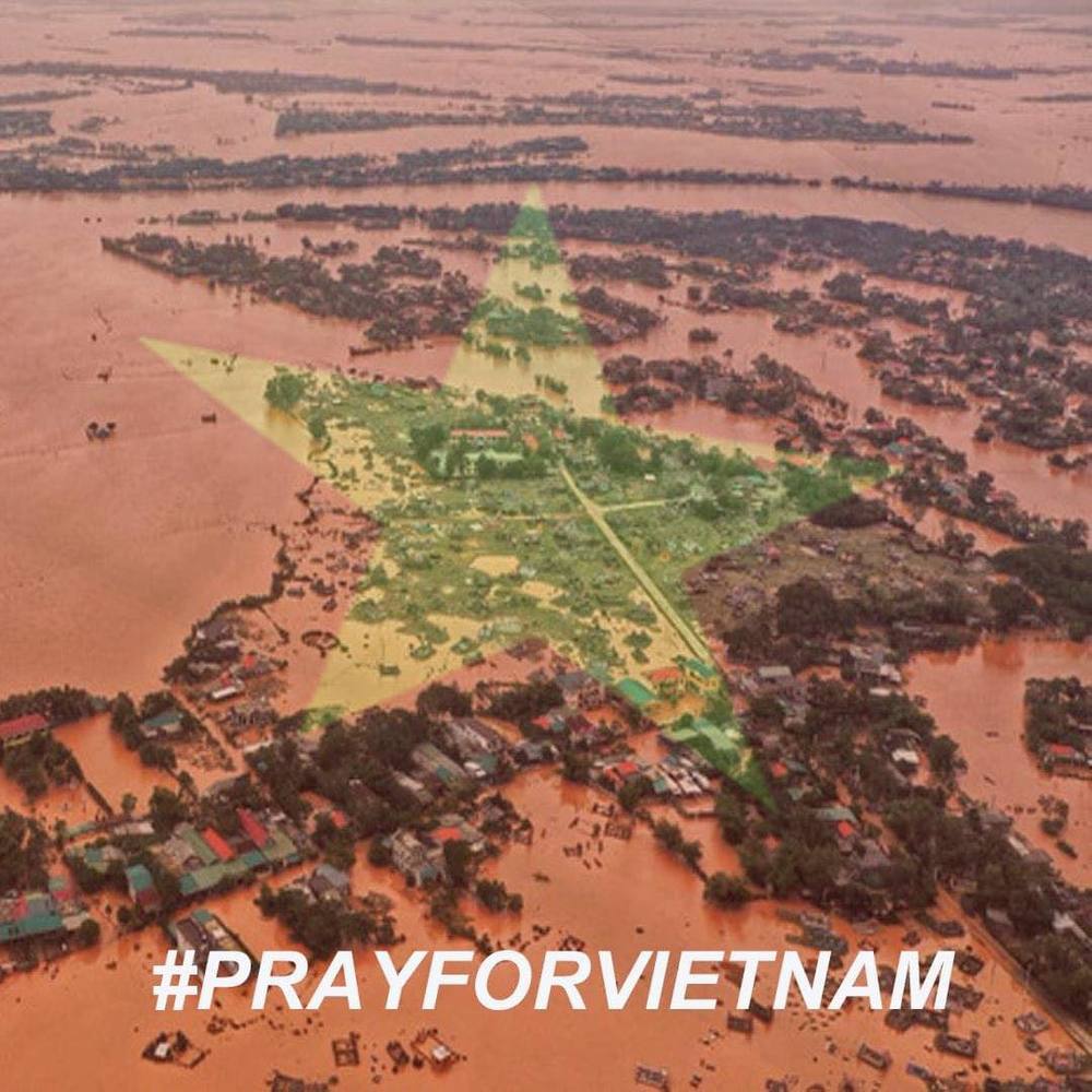  
Hình ảnh cầu nguyện cho Việt Nam được đăng tải trên trang mạng xã hội này. (Ảnh: FB A.B.P)