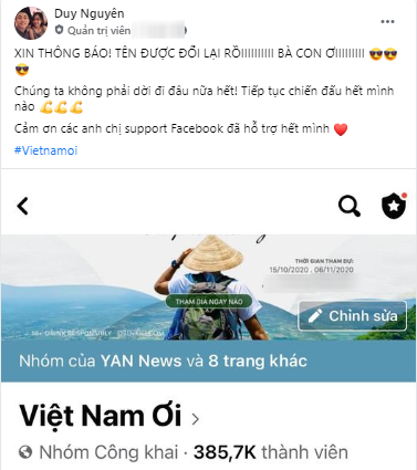  
Việt Nam Ơi đã trở lại với tên gọi cũ. 