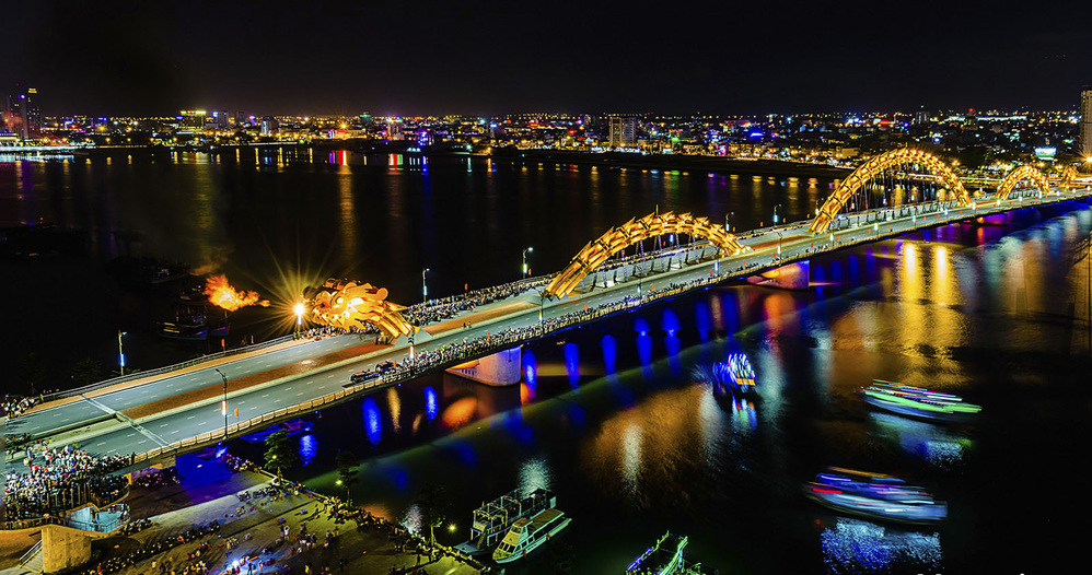
Cầu Rồng, địa điểm tham quan nổi tiếng tại Đà Nẵng. (Ảnh: Đà Nẵng)