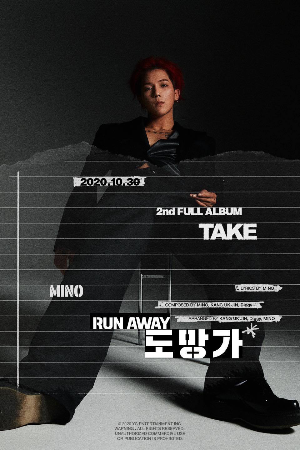  
Bài hát chủ đề của Mino sẽ là Run Away. (Ảnh: Instagram)