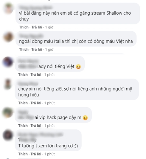  
Một số bình luận từ fan Việt. (Ảnh chụp màn hình)