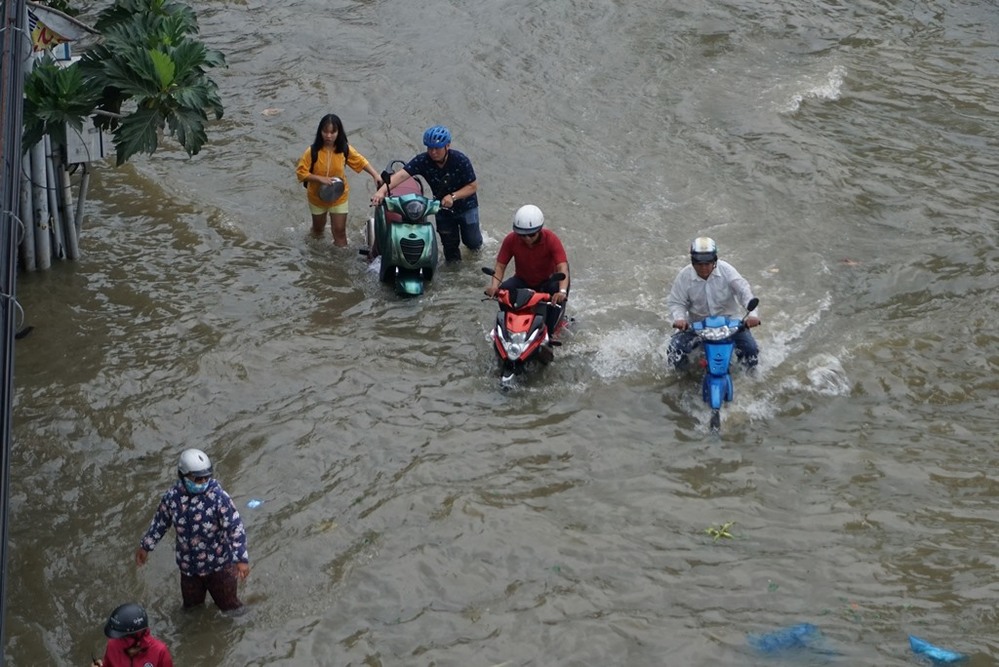  
Nhiều khu vực tại Đồng bằng sông Cửu Long ngập úng. (Ảnh: 24h).