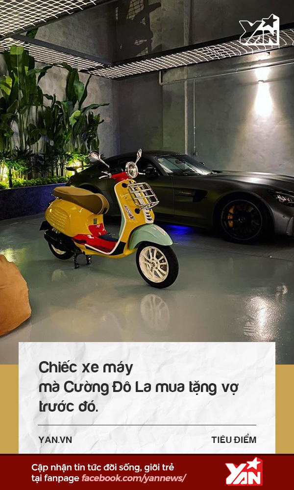  
Chiếc xe máy mà Cường Đô La mua tặng vợ trước đó. (Ảnh: Facebook Đàm Thu Trang) 