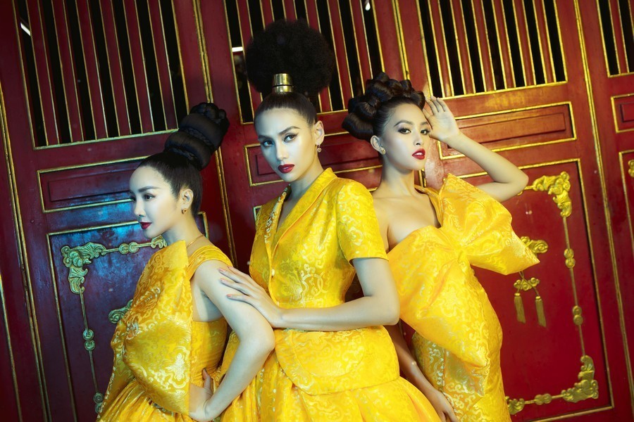 
(Từ trái sang) Giáng My, Võ Hoàng Yến, Trần Tiểu Vy đều gây ấn tượng mạnh với kiểu tóc khác biệt. (Ảnh: NVCC)