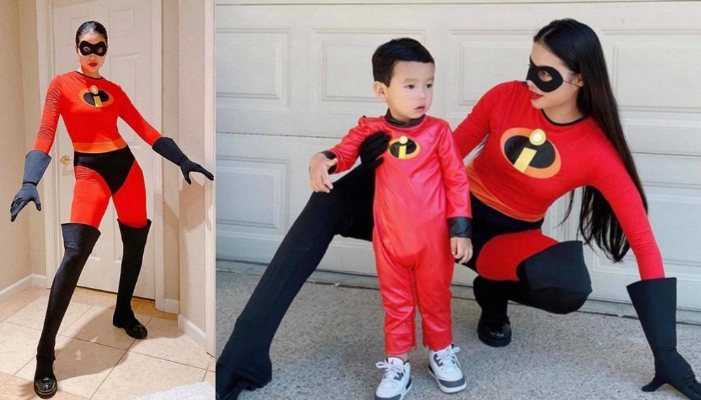 
Phạm Hương cùng con trai ở Mỹ hóa thành siêu nhân trong "Incredibles"
