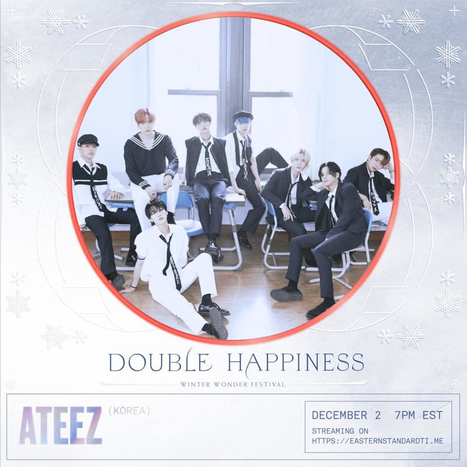 
Nhóm nhạc nam ATEEZ đại diện Hàn Quốc trình diễn trong concert quy mô lớn. Ảnh: Twitter