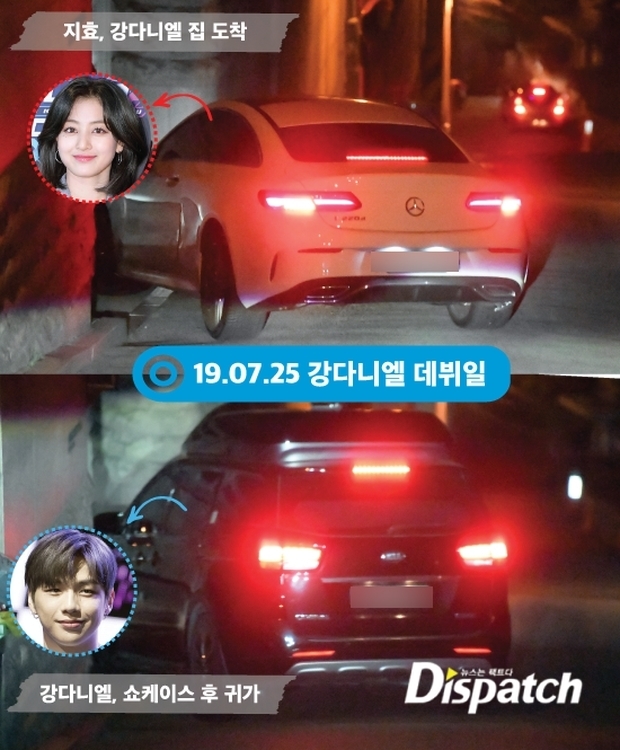 
Daniel và Jihyo công khai hẹn hò tháng 8/2019. (Ảnh: Dispatch)