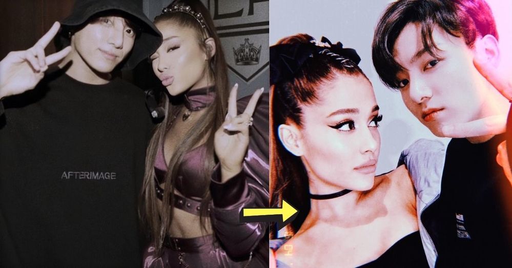 
Jungkook đã thực sự chụp cùng Ariana Grande. ​(Ảnh: Koreaboo).