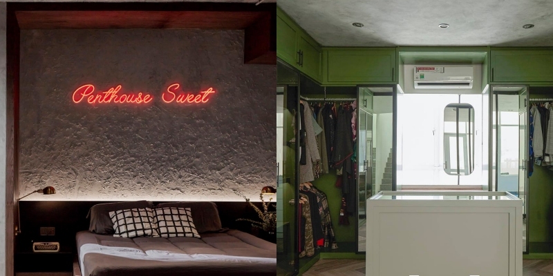  
Phòng ngủ và phòng để quần áo của hai vợ chồng. (Ảnh: FBNV) - Tin sao Viet - Tin tuc sao Viet - Scandal sao Viet - Tin tuc cua Sao - Tin cua Sao