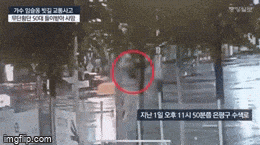  
Hình ảnh trích xuất từ camera ghi lại khoảnh khắc xe của Seulong gây tai nạn. (Ảnh: Cắt từ clip).