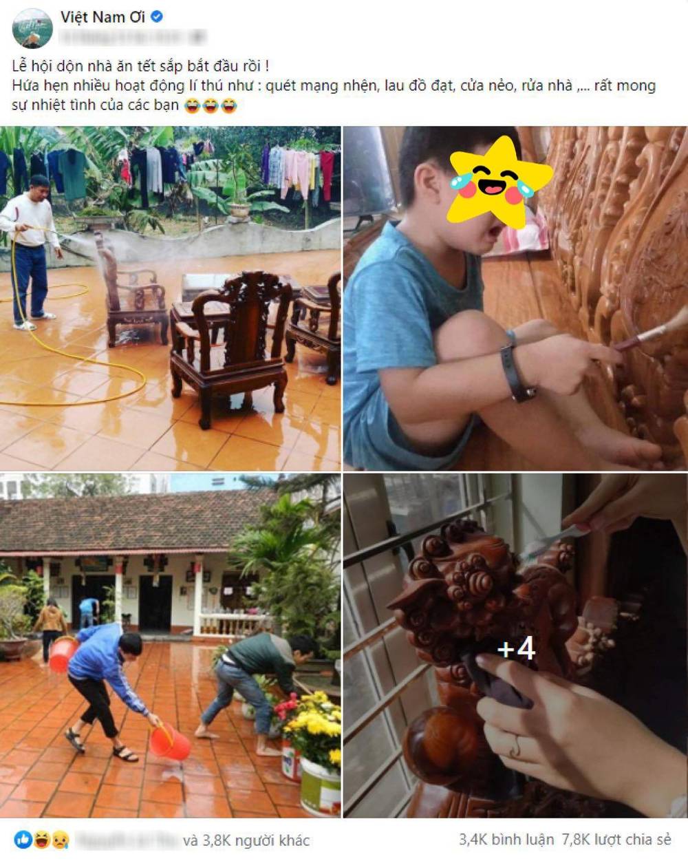  
Bài đăng về "lễ hội dọn nhà" thu hút hàng ngàn bình luận của cộng đồng mạng. (Ảnh chụp màn hình nhóm Việt Nam Ơi)