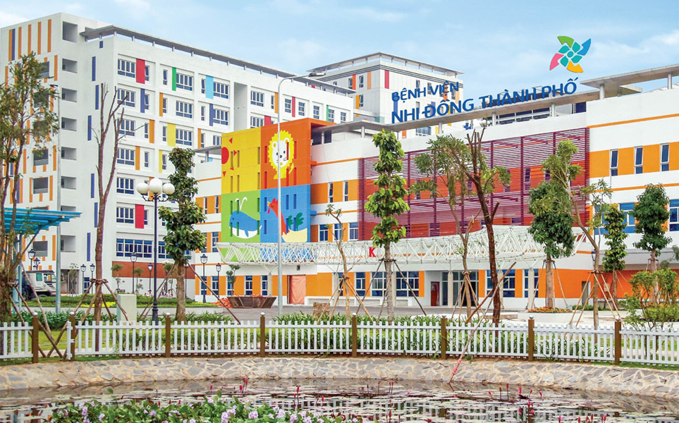 
Bệnh viện Nhi đồng thành phố, nơi đang điều trị cho bệnh nhi Covid-19 (Ảnh: MPE)