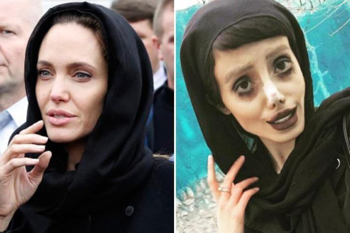  
Cô nàng nổi tiếng khắp các trang mạng xã hội vì ngoại hình giống với Angelina Jolie. (Ảnh: The Guardian)