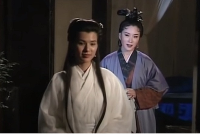  
Trong Thần Điêu Đại Hiệp (1995), Lý Nhược Đồng thủ vai Tiểu Long Nữ, còn bạn diễn của cô thì đảm nhận vai Hoàng Dung (Ảnh: Chụp màn hình)