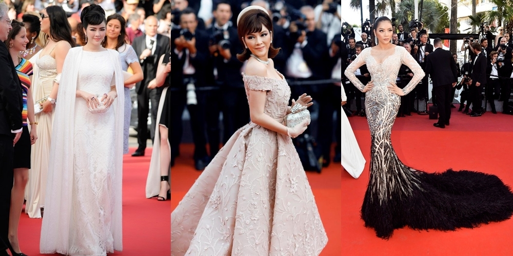 
Tại LHP Cannes, Lý Nhã Kỳ thường gây ấn tượng với các kiểu váy cổ điển