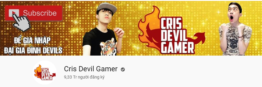 
Kênh YouTube của Cris Phan hiện đã có 9,33 triệu người đăng ký. (Ảnh chụp màn hình)
